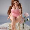 Melody 60cm petite realistic silicone love doll front view – 1.9ft lightweight full-body design with lifelike detail