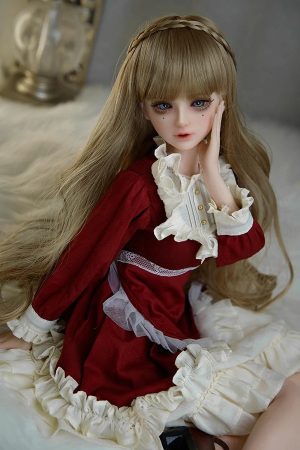 Front view of Rosie 60cm petite TPE mini sex doll